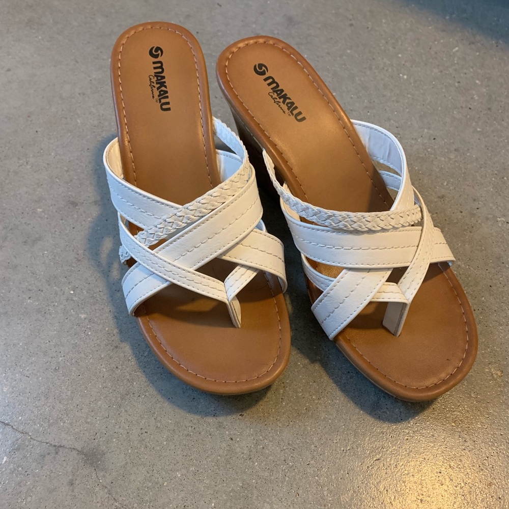White wedge Sandals